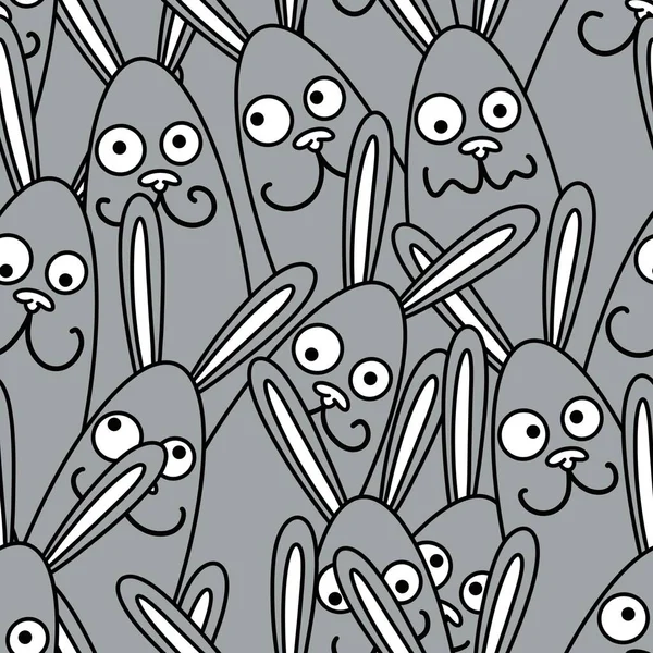 Cartoon animals seamless doodle rabbit pattern for new 2023 year wrapping paper and Christmas clothes print and kids accessories and Easter and notebooks and fabrics. High quality illustration