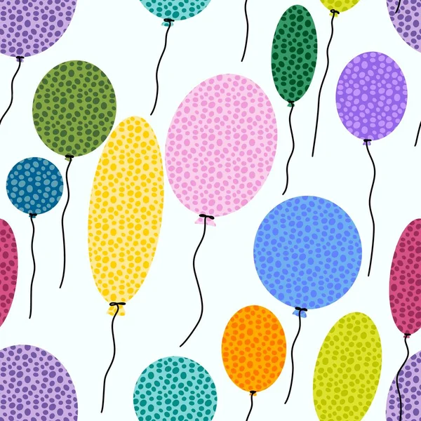 Birthday Seamless Bubble Balloons Pattern Festive Wrapping Paper Notebooks Kids — Stok fotoğraf