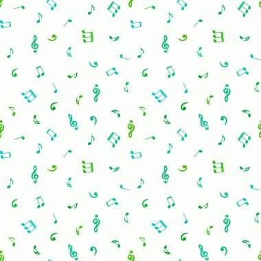 Abstract sign symbols seamless music notes pattern for wrapping paper and kids fabrics and clothes print and accessories and study notebooks. High quality illustration