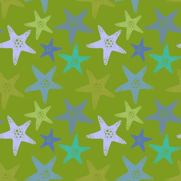 Summer Ocean Seamless Sea Star Pattern Clothes Print Accessories Kids — Fotografia de Stock