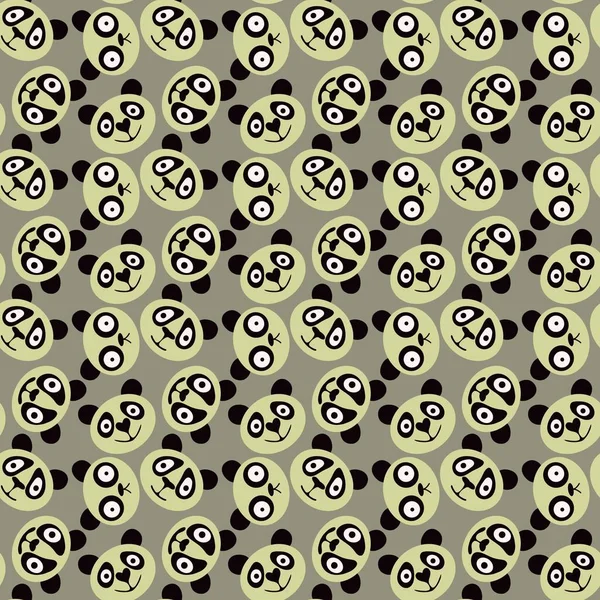 Animals Cartoon Seamless Panda Pattern Kids Clothes Print Wrapping Paper — 图库照片