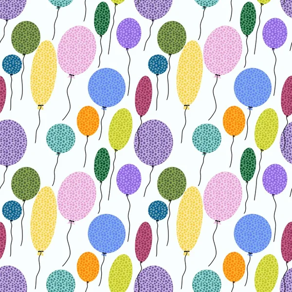 Birthday seamless bubble balloons pattern for festive wrapping paper and notebooks and kids accessories and fabrics fabrics. High quality illustration