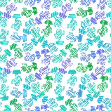 Summer cartoon seamless cactus floral pattern for clothes print and kids accessories and notebooks and fabrics and wrapping paper. High quality illustration