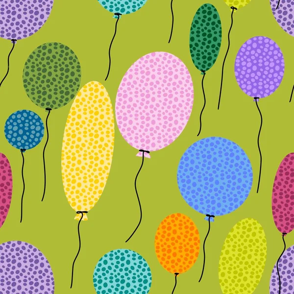 Birthday Seamless Bubble Balloons Pattern Festive Wrapping Paper Notebooks Kids — Fotografia de Stock