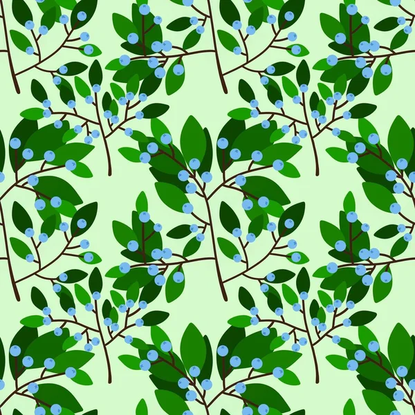 Summary Berries Leaves Branches Seamless Floral Pattern Wrapping Paper Clothes —  Fotos de Stock