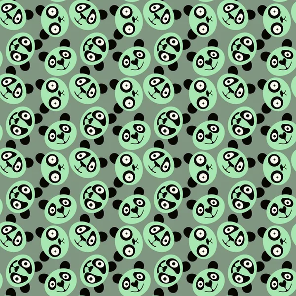 Animals Cartoon Seamless Panda Pattern Kids Clothes Print Wrapping Paper — Stock Photo, Image