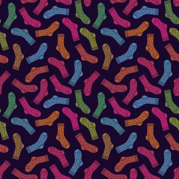Cartoon Kids Seamless Winter Socks Pattern Wrapping Paper Clothes Print — Stok fotoğraf