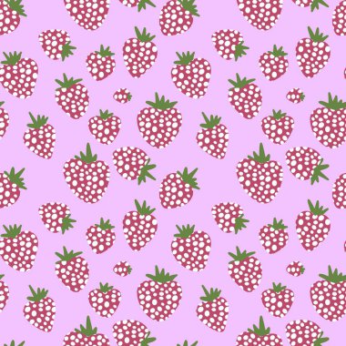 Bahar ve yaz meyvesiz çilek desenli çocuk kıyafetleri baskılar, ambalaj kağıtları, not defterleri ve kumaşlar. Yüksek kaliteli illüstrasyon