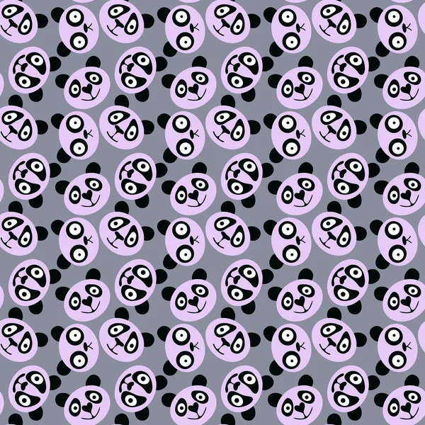 Animals Cartoon Seamless Panda Pattern Kids Clothes Print Wrapping Paper — Fotografia de Stock