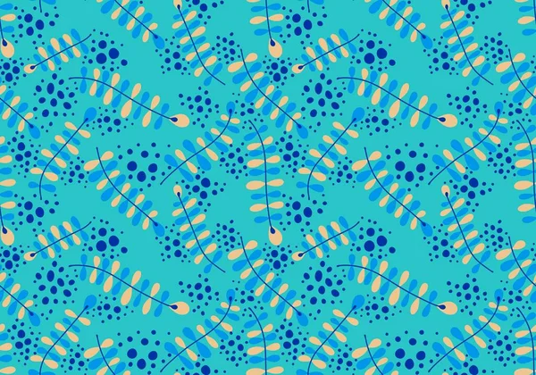 Abstract floral branches seamless cartoon doodle leaves pattern for clothes print and wrapping paper and kids notebooks and accessories and fabrics. High quality illustration
