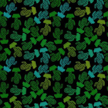 Summer cartoon seamless cactus floral pattern for clothes print and kids accessories and notebooks and fabrics and wrapping paper. High quality illustration