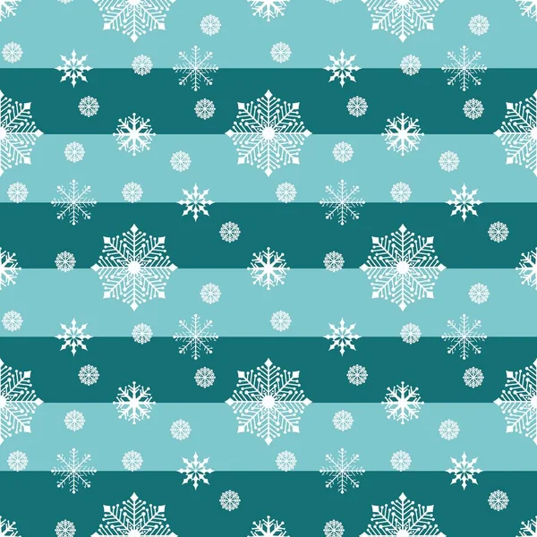 Zimní Bezešvé Sněhové Vločky Pruhy Vzor Pro Tkaniny Balicí Papír — Stock fotografie