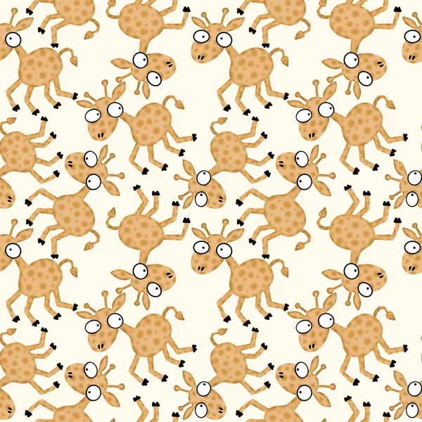 Cartoon animals seamless aliens giraffe pattern for kids clothes print and wrapping paper and accessories and notebooks and fabrics. High quality illustration