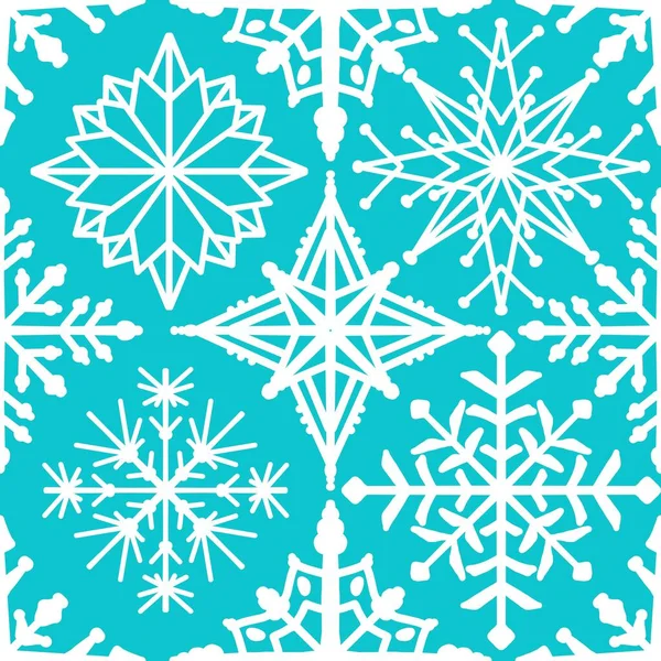 Winter Seamless Snowflakes Stripes Pattern Fabrics Wrapping Paper Clothes Print — 스톡 사진