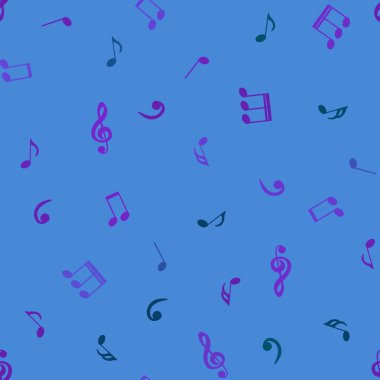 Abstract sign symbols seamless music notes pattern for wrapping paper and kids fabrics and clothes print and accessories and study notebooks. High quality illustration