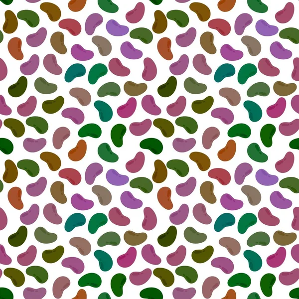 Summer Cartoon Seamless Color Beans Pattern Notebooks Wrapping Paper Kitchen — Foto Stock