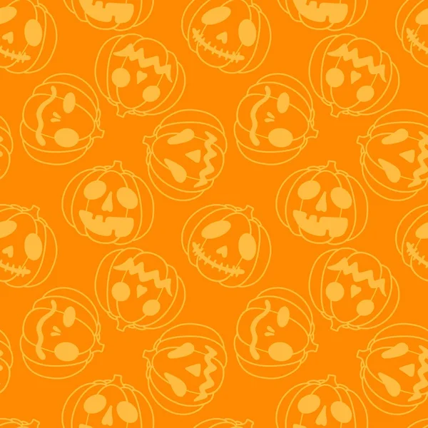 Autumn Cartoon Line Art Seamless Pumpkins Pattern Clothes Print Wrapping — Stock Fotó