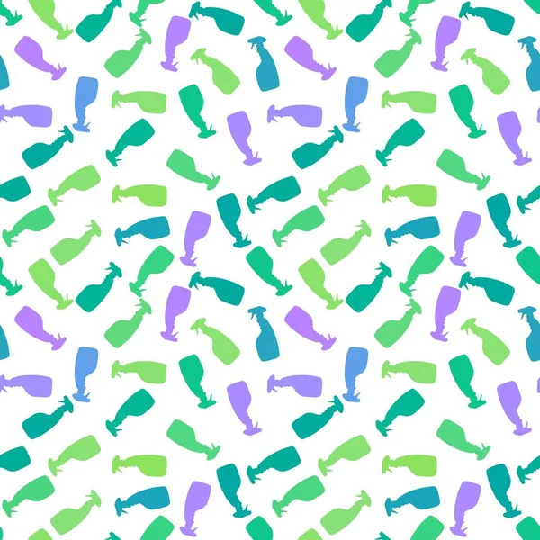 Cartoon silhouette seamless spray bottle washing pattern for Covid-19 accessories and notebooks and wrapping paper and fabrics. High quality illustration