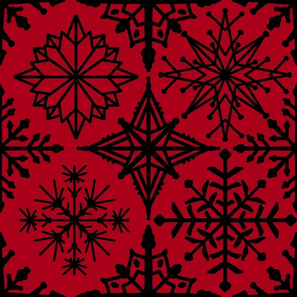 Winter Seamless Snowflakes Stripes Pattern Fabrics Wrapping Paper Clothes Print — Fotografia de Stock