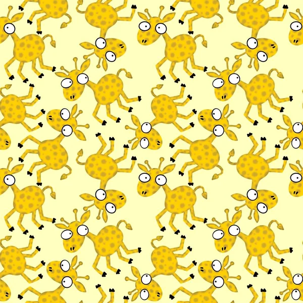 Cartoon animals seamless aliens giraffe pattern for kids clothes print and wrapping paper and accessories and notebooks and fabrics. High quality illustration