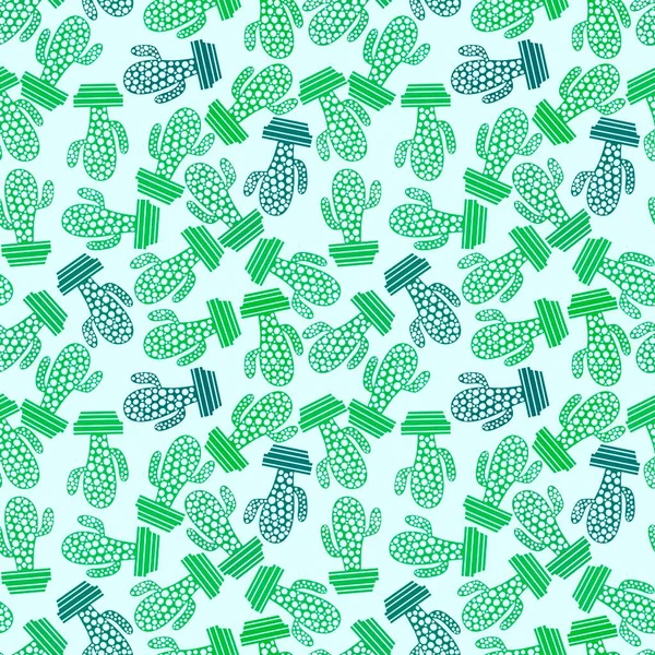 Summer Cartoon Seamless Cactus Floral Pattern Clothes Print Kids Accessories — Stok fotoğraf