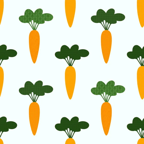 Autumn vegetable seamless cartoon carrot pattern for wrapping paper and clothes print and kids accessories and notebooks and fabrics and kitchen textiles. High quality illustration