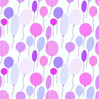 Birthday seamless bubble balloons pattern for festive wrapping paper and notebooks and kids accessories and fabrics fabrics. High quality illustration
