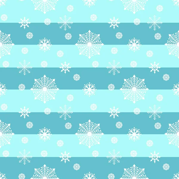 Winter Seamless Snowflakes Stripes Pattern Fabrics Wrapping Paper Clothes Print — Stock Photo, Image