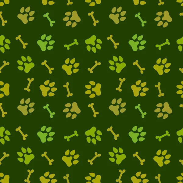 Cartoon Doodle Animals Seamless Dogs Footprints Bones Pattern Clothes Print — Φωτογραφία Αρχείου