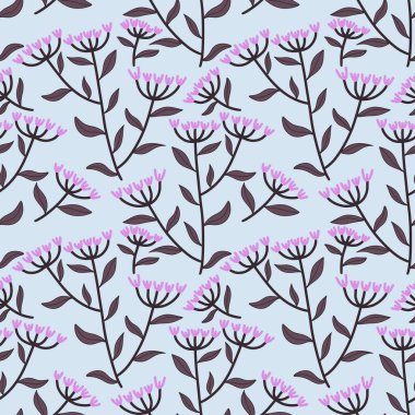 Floral seamless little flower and leaves pattern for wrapping paper and clothes print and kids accessories and study notebooks and fabrics and linens. High quality illustration