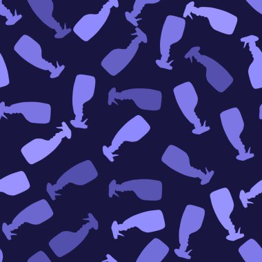 Cartoon silhouette seamless spray bottle washing pattern for Covid-19 accessories and notebooks and wrapping paper and fabrics. High quality illustration