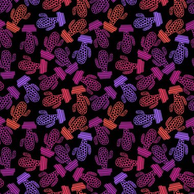 Summer cartoon seamless cactus floral pattern for clothes print and kids accessories and notebooks and fabrics and wrapping paper. High quality illustration