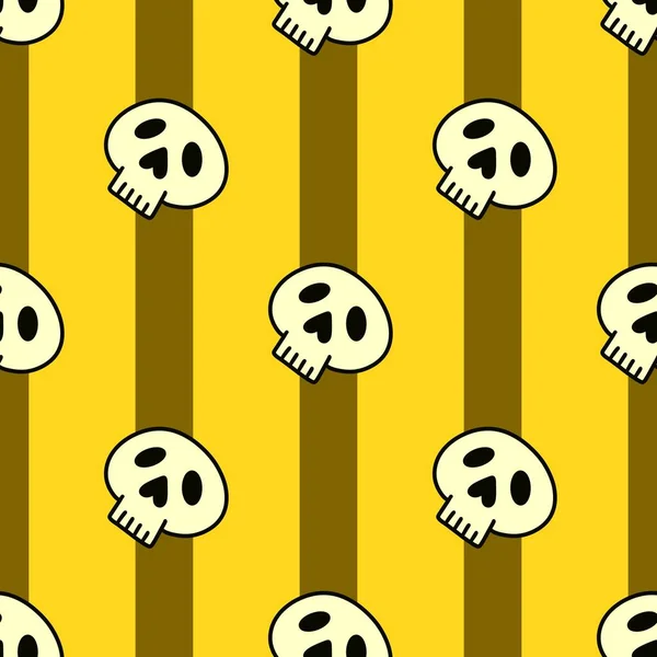 Cartoon Halloween seamless stripes and sculls pattern for wrapping paper and kids accessories and notebooks and fabrics and clothes print. High quality illustration