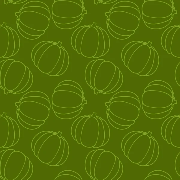 Autumn Cartoon Line Art Seamless Pumpkins Pattern Clothes Print Wrapping — Foto de Stock