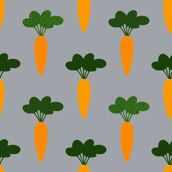 Autumn Vegetable Seamless Cartoon Carrot Pattern Wrapping Paper Clothes Print — Photo