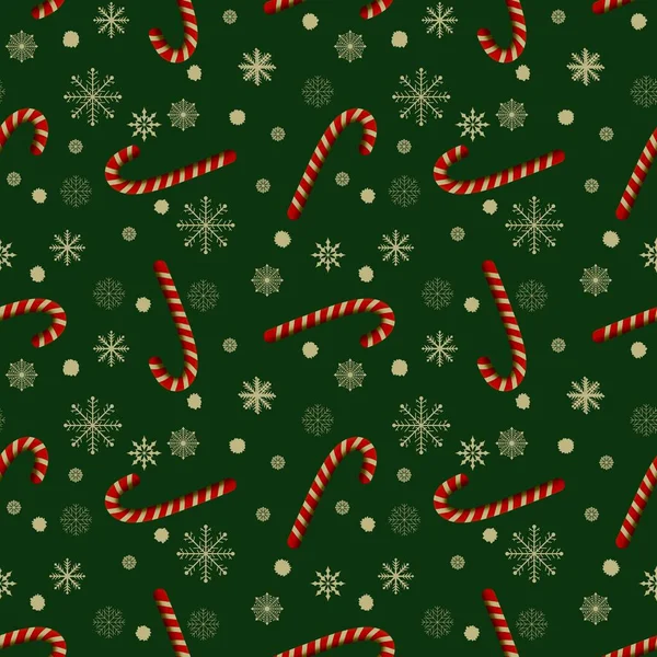 Winter Festive Seamless Christmas Mint Candy Pattern Kids Clothes Print — Stockfoto