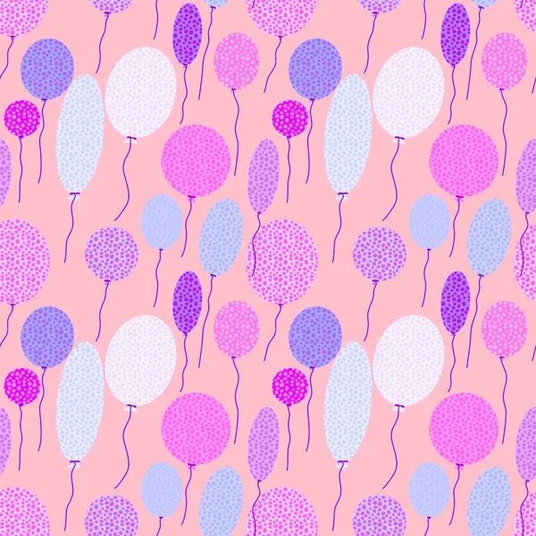 Birthday Seamless Bubble Balloons Pattern Festive Wrapping Paper Notebooks Kids — Stockfoto