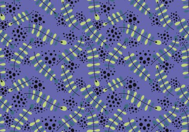 Soyut çiçek dalları dikişsiz çizgi film karalamaları kıyafet baskısı, ambalaj kağıdı, çocuk defterleri, aksesuarlar ve kumaşlar için desenler bırakır. Yüksek kaliteli illüstrasyon