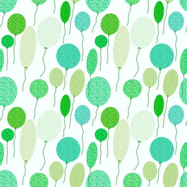 Birthday seamless bubble balloons pattern for festive wrapping paper and notebooks and kids accessories and fabrics fabrics. High quality illustration