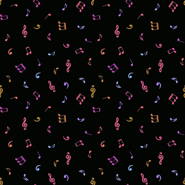 Abstract Sign Symbols Seamless Music Notes Pattern Wrapping Paper Kids — Stock Photo, Image