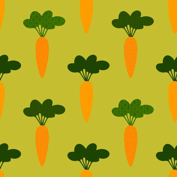 Autumn Vegetable Seamless Cartoon Carrot Pattern Wrapping Paper Clothes Print — Zdjęcie stockowe