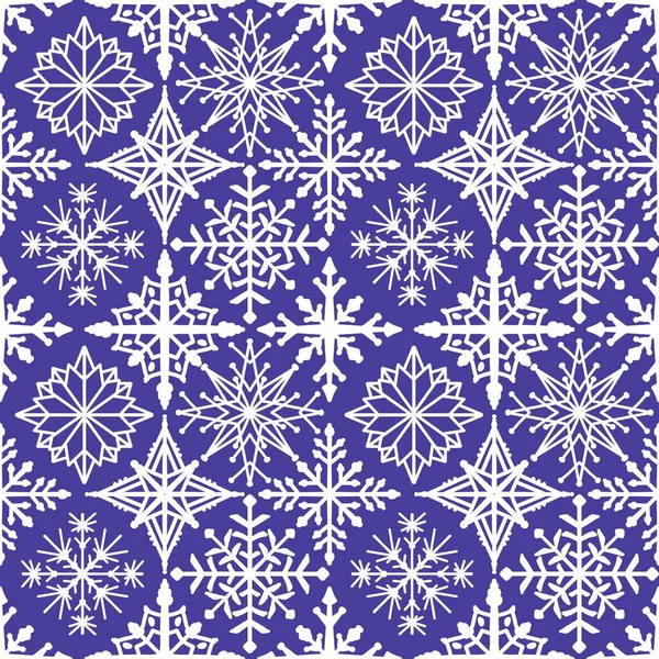 Winter Seamless Snowflakes Stripes Pattern Fabrics Wrapping Paper Clothes Print — Foto de Stock