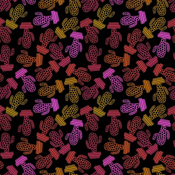 Summer cartoon seamless cactus floral pattern for clothes print and kids accessories and notebooks and fabrics and wrapping paper. High quality illustration