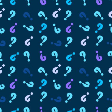 Back to school seamless question marks pattern for kids clothes print and accessories and notebooks and wrapping paper and fabrics. High quality illustration