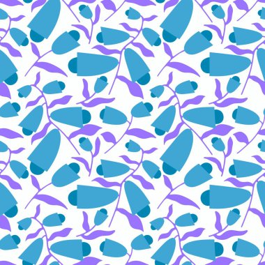 Kumaşlar, giysi baskıları, çocuk aksesuarları, ambalaj kağıtları ve defterler için etnik olmayan basit çiçek desenleri. Yüksek kaliteli illüstrasyon