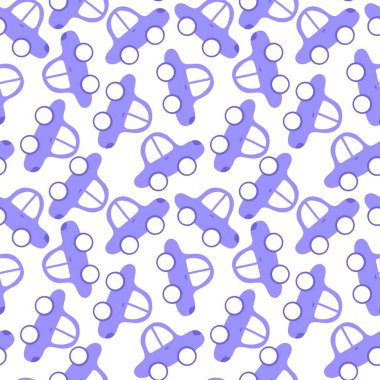 Cartoon kids seamless cars toys pattern for child clothes print and wrapping paper and fabrics and accessories and notebooks. High quality illustration