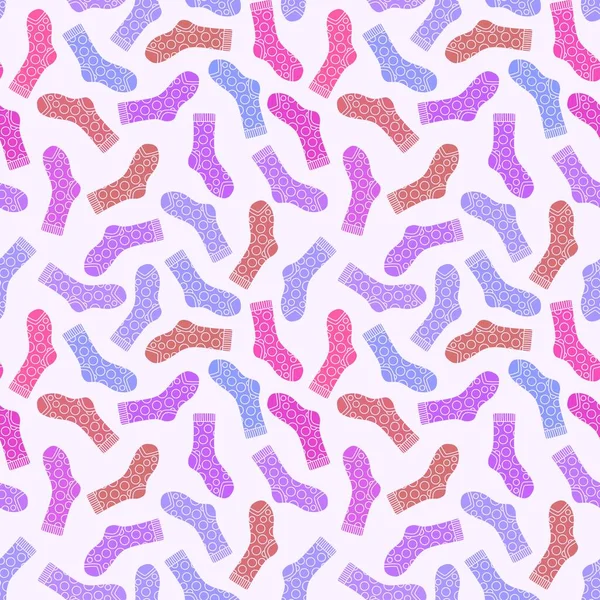 Cartoon kids seamless winter socks pattern for wrapping paper and clothes print and accessories and notebooks and Christmas gift box. High quality illustration