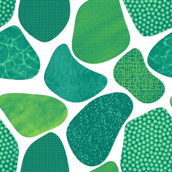 Sea Stone Seamless Abstract Polka Dots Pattern Fabrics Clothes Print — Stock Fotó