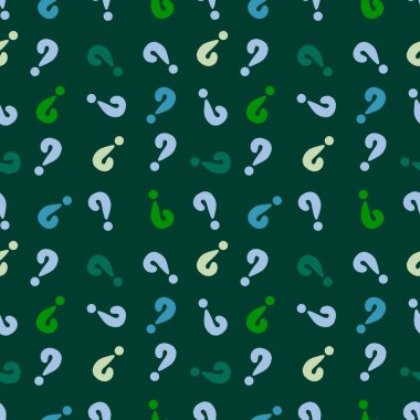 Back to school seamless question marks pattern for kids clothes print and accessories and notebooks and wrapping paper and fabrics. High quality illustration