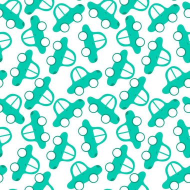Cartoon kids seamless cars toys pattern for child clothes print and wrapping paper and fabrics and accessories and notebooks. High quality illustration